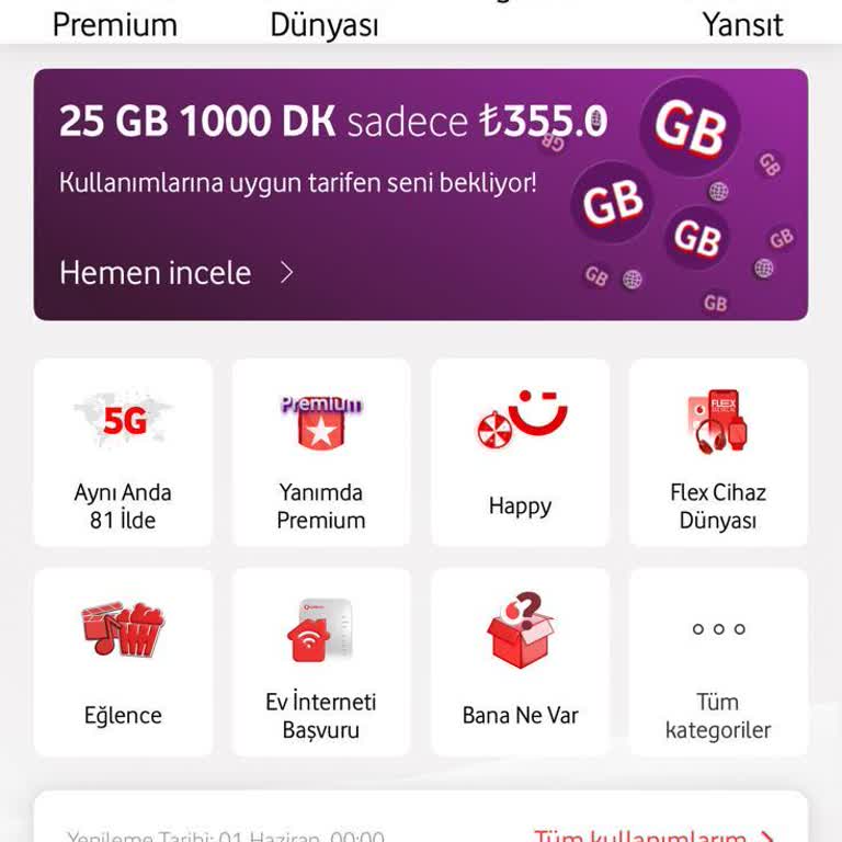 Vodafone 8 GB Yanlış Veri Kullanım Kaydı İçin İnceleme ve İade Talebi