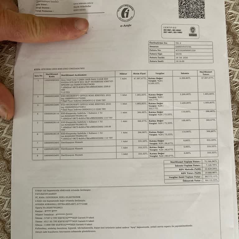 Yanlış Koruma Programı Ve Çözüm Sunulamayan Servis İçin Tam İade Talebi