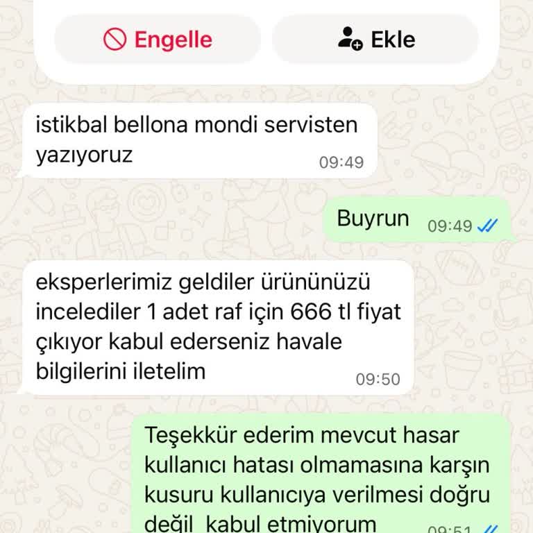 Gardırop Rafı Patladı Garanti Reddi
