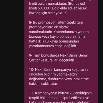 Nakitbahis’te %10 Haftalık İndirim Bonusu Haksız İptali Ve Telafi Talebi