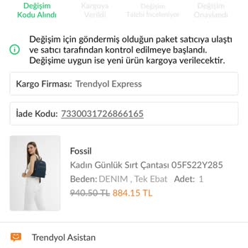 Trendyol’da Çanta İadesi İçin Uzun Bekleme Ve Cevapsız Müşteri Hizmetleri