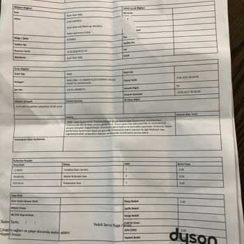 Dyson Hava Temizleyicimde Tekrar Eden Cızırtı Sorunu Ve Değişim Talebi