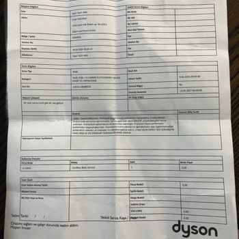 Dyson Hava Temizleyicimde Tekrar Eden Cızırtı Sorunu Ve Değişim Talebi
