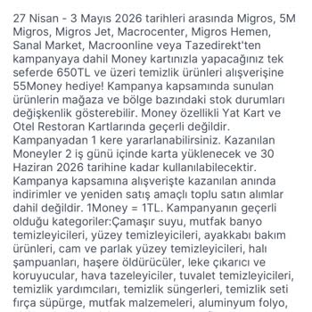 Money Puanlarımın Eksik Yüklenmesi Ve Müşteri Hizmetlerinden Cevap Alamama