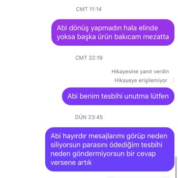 İki Tesbih Siparişi Eksik Gönderildi Ve İletişim Yok