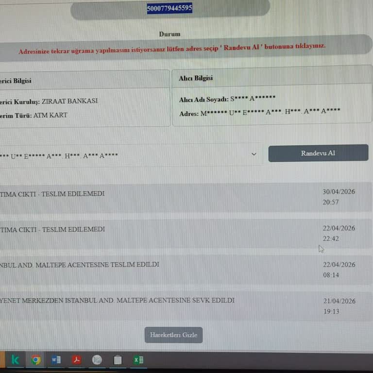 Kuryenet’in Ziraat Bankası Kartı Teslimindeki 14 Günlük Gecikme Ve Yanıltıcı Kayıt