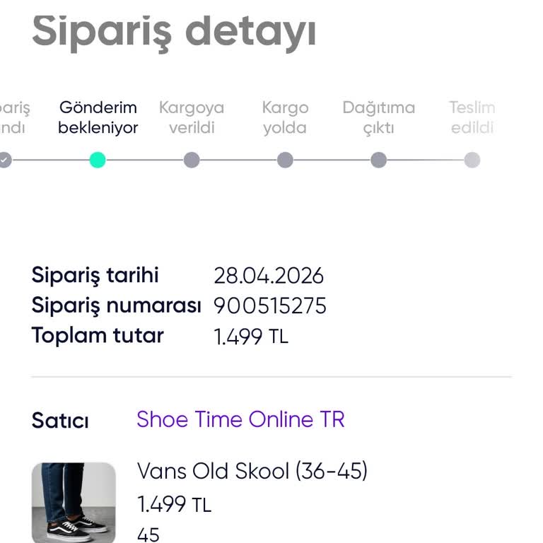 Shoe Time Siparişimin 7 Gün Boyunca Kargoya Verilmemesi Ve İletişimsizlik