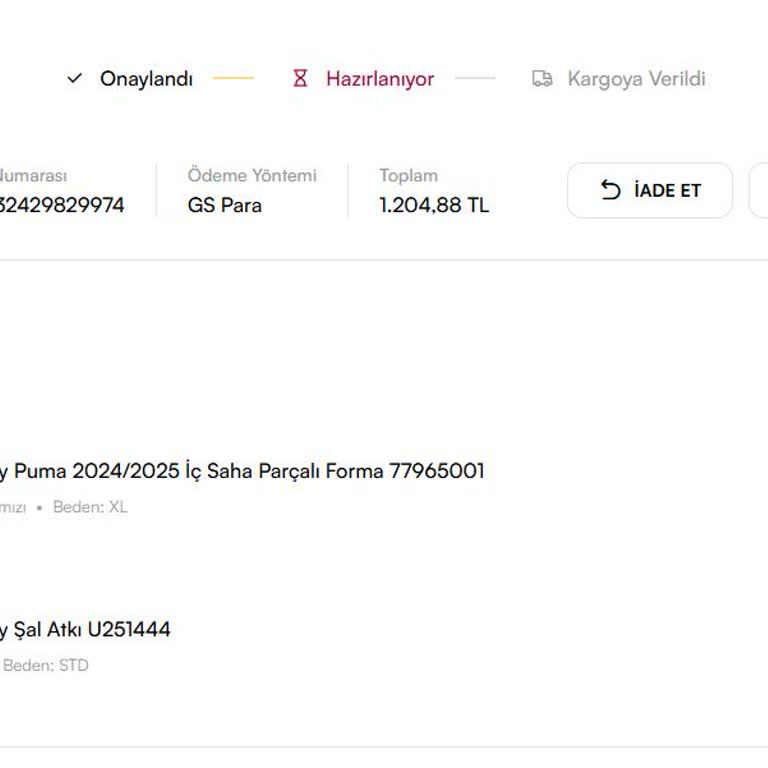 Sipariş Durumu Hazırlanıyor Kargo Gecikmesi Ve Bilgilendirme Eksikliği