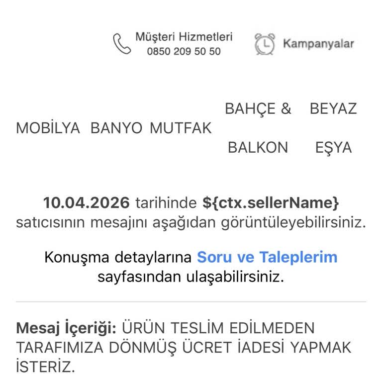 Koçtaş’tan Stok Yok Ürün Gönderildi İddiası Ve İade Sürecindeki Sorun