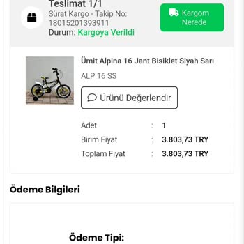 Hasarlı Çocuk Bisikletinin Teslimatı Ve İadesi İçin Acil Çözüm Talebi