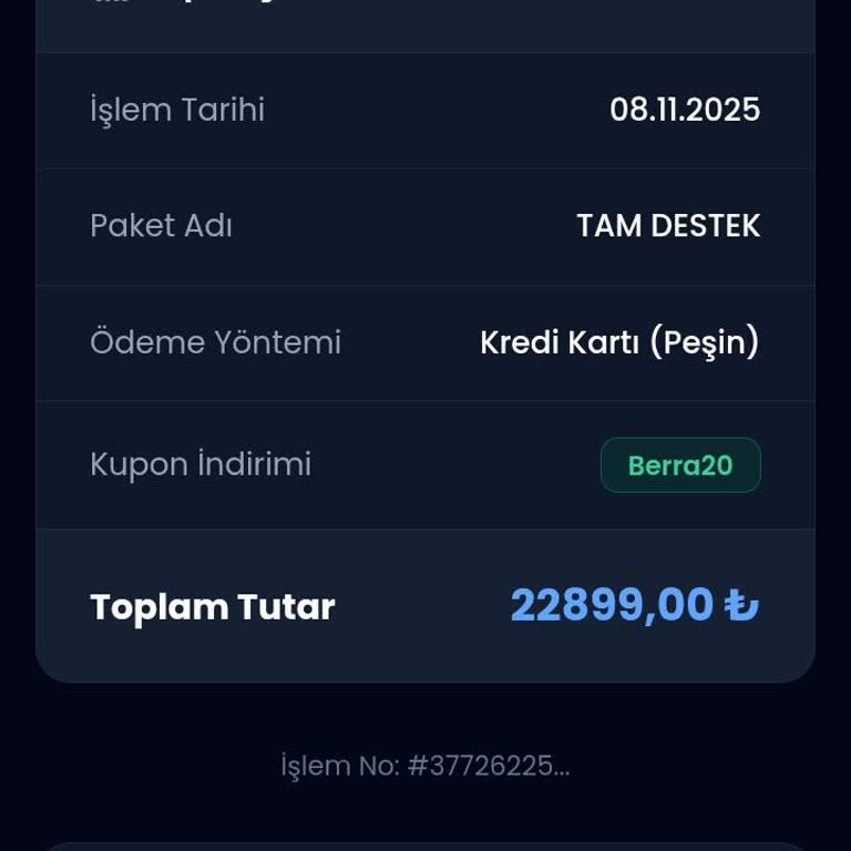 Ödenen Tam Destek Paketi Hizmetlerinin Eksikliği Ve İade Talebi