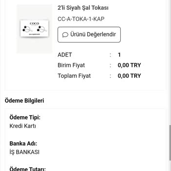 Cocoscarfs.com.tr Şal Siparişinde Teslimat Ve İade Sorunu