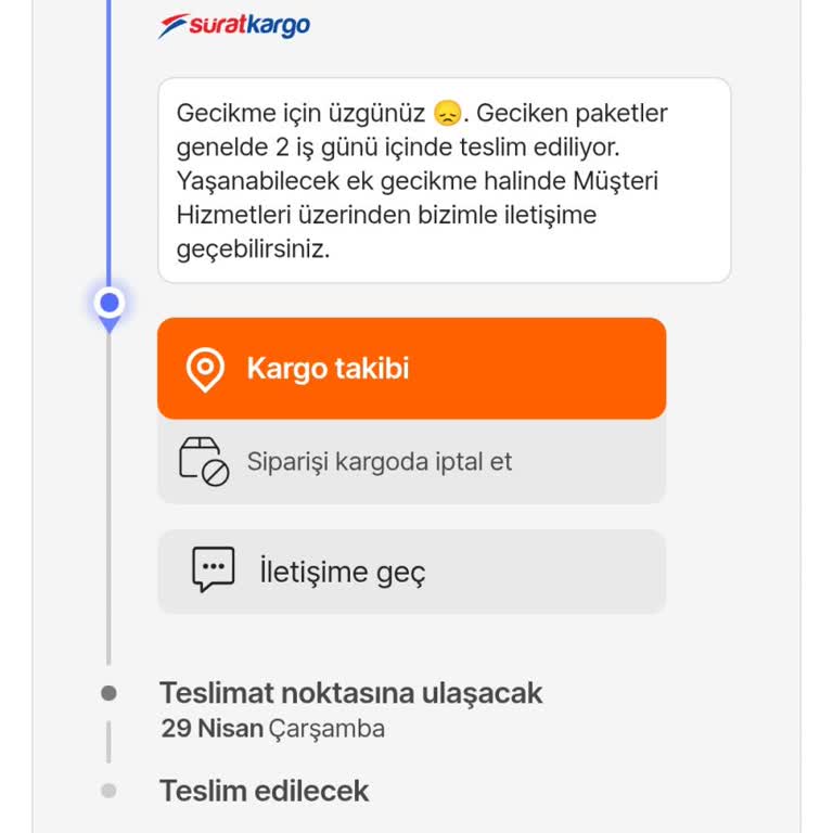Teslim Edilmediği Görülen Kargo İçin Acil Açıklama Ve İade Talebi