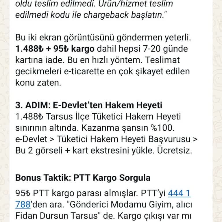 15 Gün Geçtiği Halde Siparişim Gelmedi, Firma Yanıtsız, Ücretimin Hemen İadesini İstiyorum