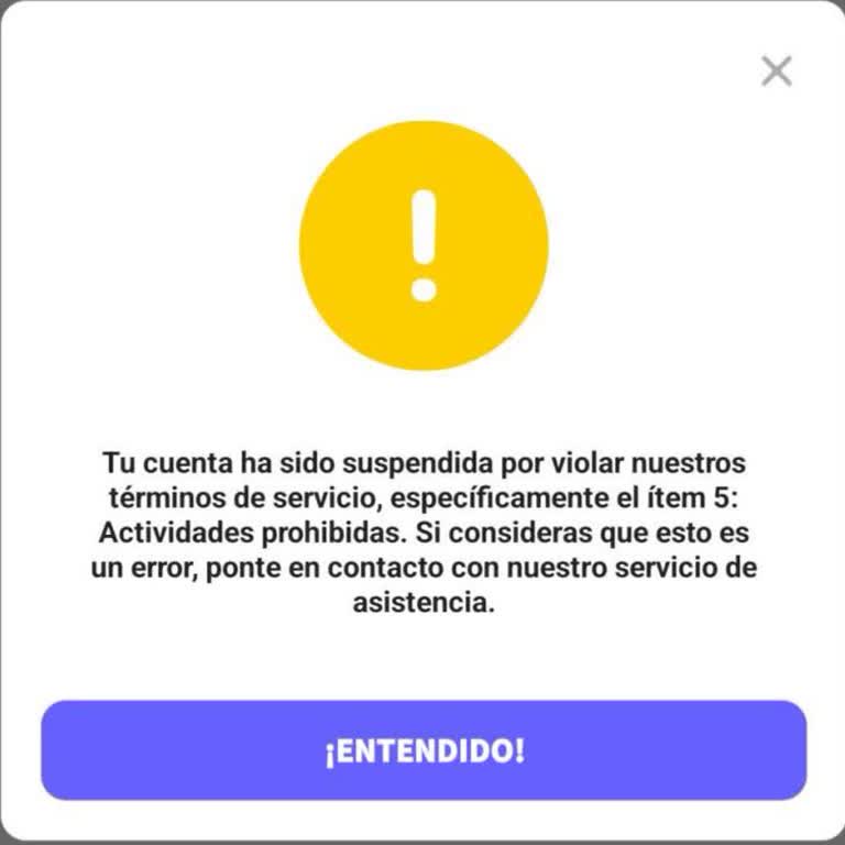 Cuenta Waplog suspendida repentinamente, solicito revisión y solución