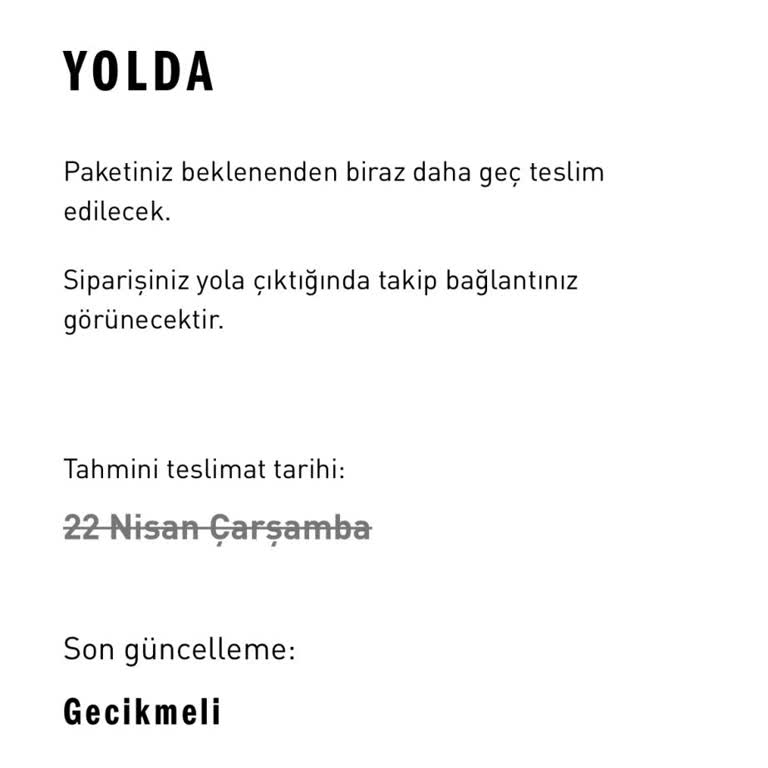 Teslim Edilmemiş Adidas Siparişi Ve İade Talebinin Reddedilmesi