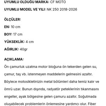 Yanıltıcı Montaj Talimatları Ve Kısa Sürede Kırılan Ön Çamurluk Uzatıcı