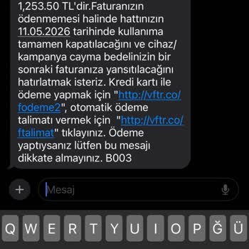 Vodafone Hattım İçin Verilen Cayma Bedeli Taahhüdü İhlal Edildi Ve Haksız Fatura Kesildi