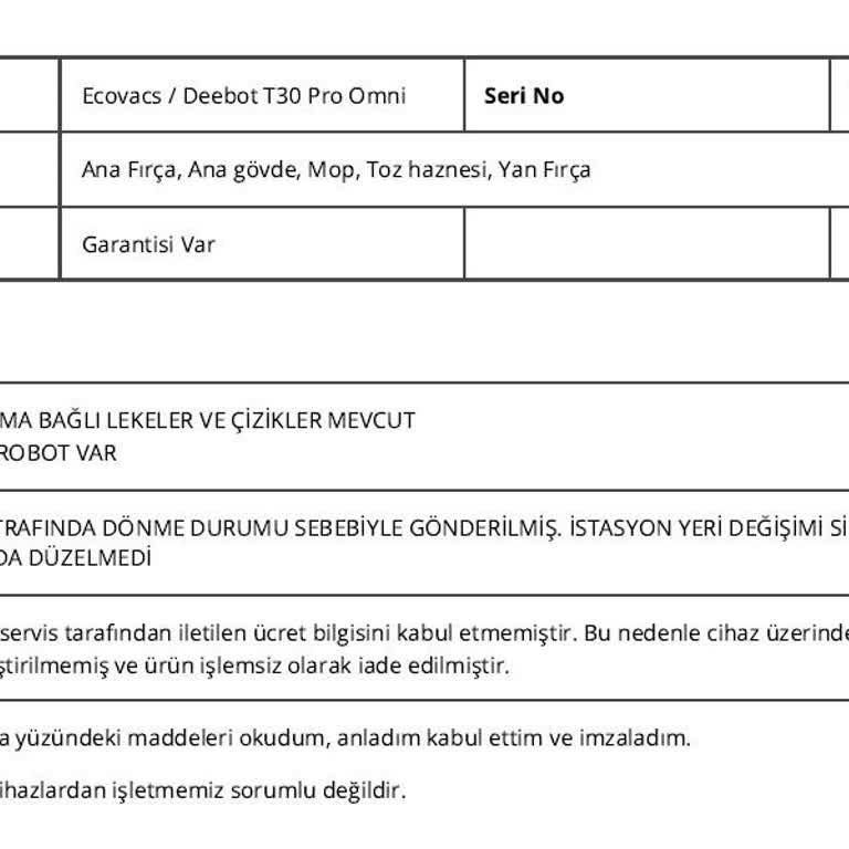 Garanti Kapsamındaki Robot Süpürgeye Su Girişi İddiası Ve 16 Bin TL Servis Ücreti