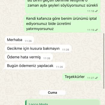 Locco Moda'da Sipariş İptali Ve İade Cevapsızlığı