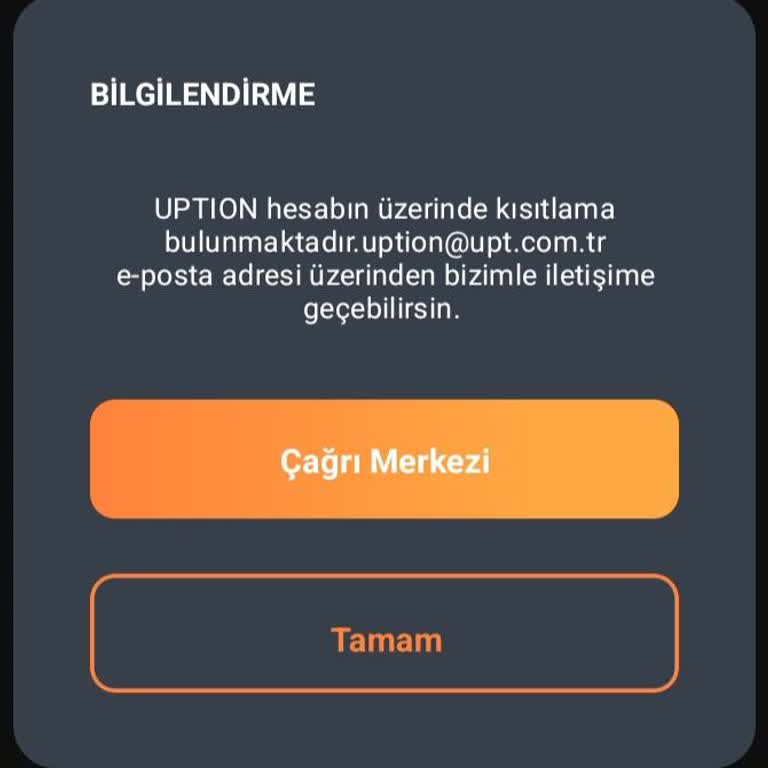 Uption Hesabım Gerekçe Olmadan Kısıtlandı, Para Çekemiyorum