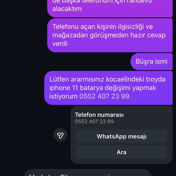 Troy’da İPhone 11 Pil Değişimi Stok Sorunu Ve Tutarsız Müşteri Hizmeti