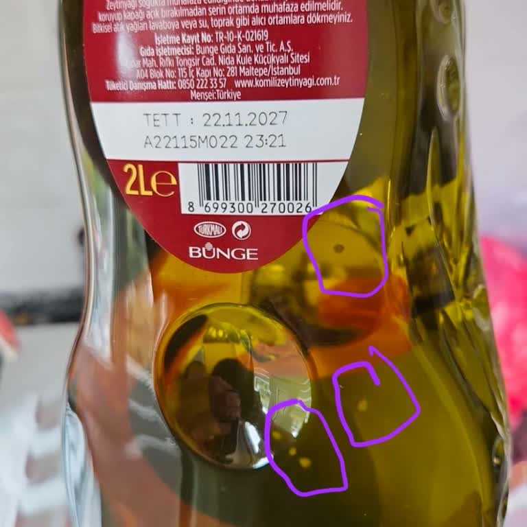 Zeytinyağındaki Beyaz Parçalar Nedeniyle İade Reddi