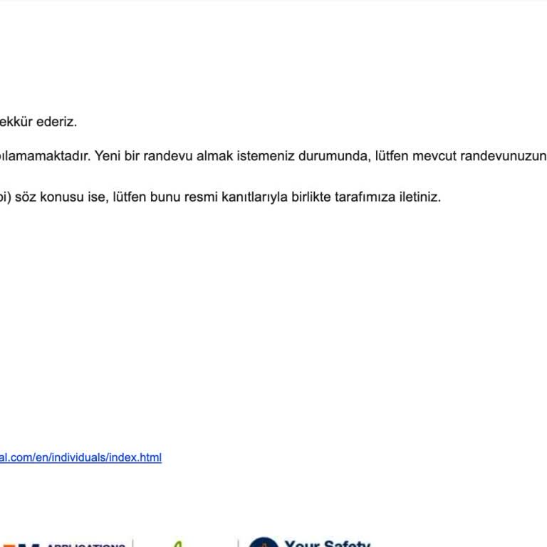 VFS Global Randevu Değişikliği Reddi Ve Ücretin Yanması