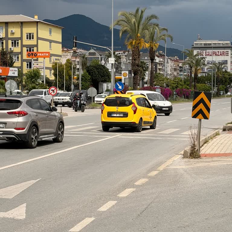 Kırmızı Işıkta Geçen Taksi Sürücüsü Ve Yayaya Karşı Agresif Davranış