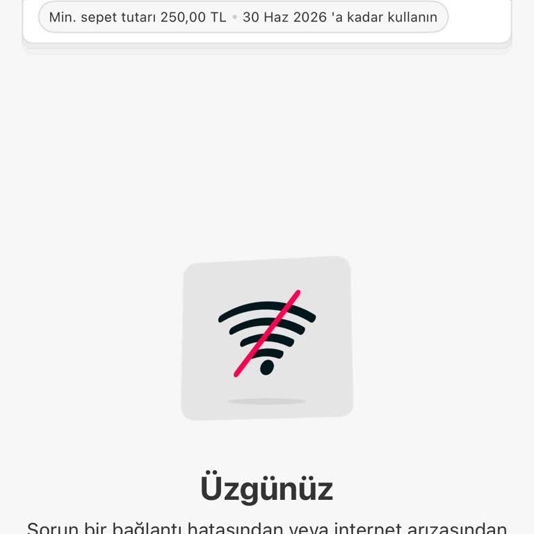 Sivas Siparişlerinde Kuponlarım Kullanılamıyor Ve Bağlantı Hatası Alıyorum