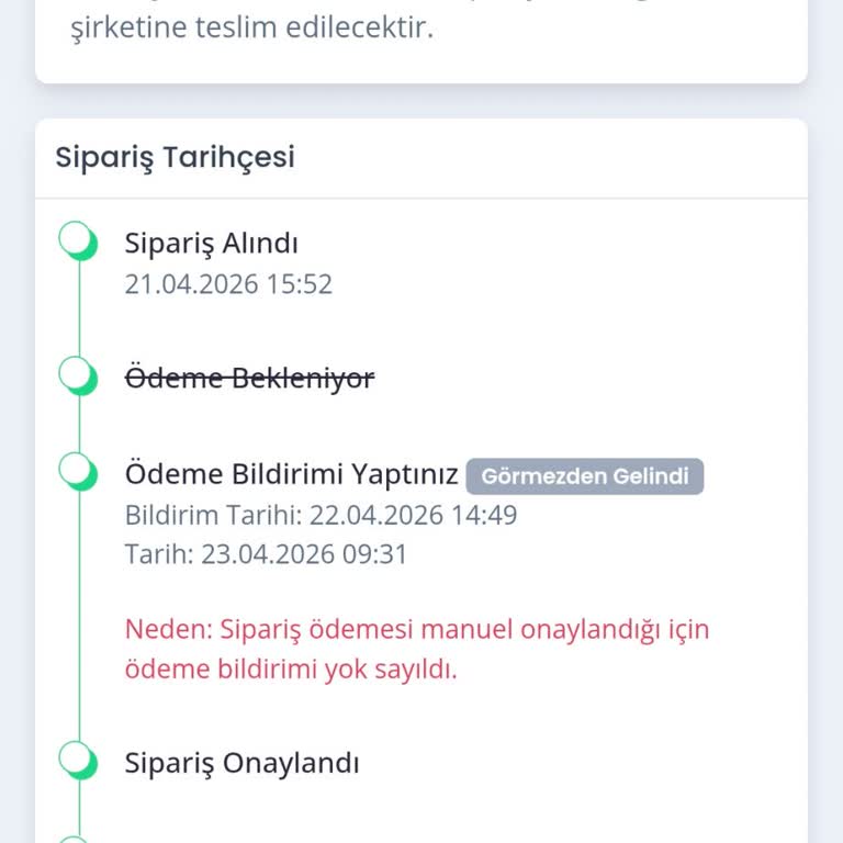 Siparişim İki Hafta Geçmesine Rağmen Kargoya Verilmedi, İptal Ve İade Talebim Reddedildi