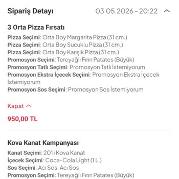 Eksik Ürün Ve Bozulmuş Paket Şikayeti Sbarro Siparişinde