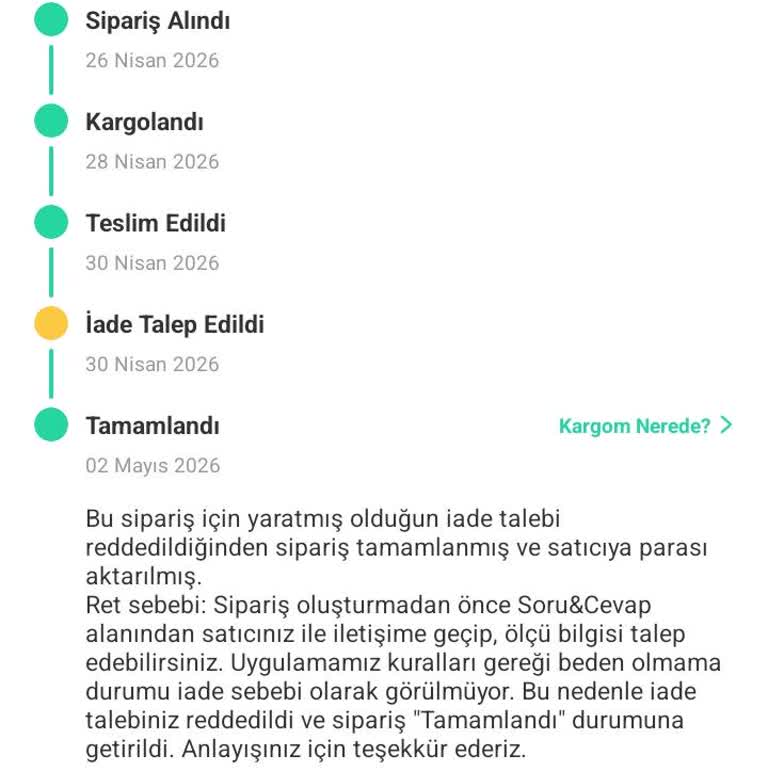 Dolap’ta İade Hakkı Reddi Ve Çelişkili Bilgi Mağduriyeti