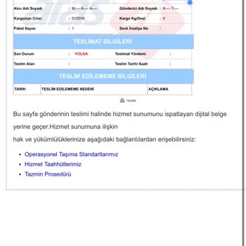 Aras Kargo’da Önemli Resmi Belge İçeren Kargonun Kaybolması Ve Açıklayıcı Çözüm Talebi