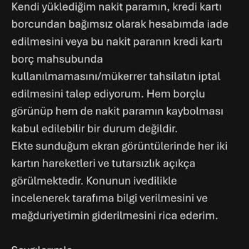 Tom Bank Hadi Uygulamasında 2121 TL Bakiye Kayıp Ve Çifte Borçlandırma