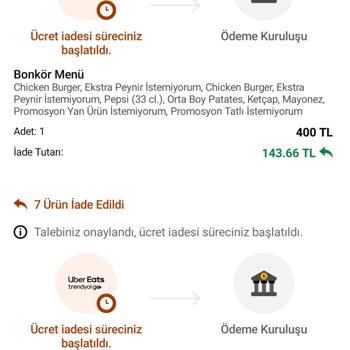 Yanlış Ve Eksik Gelen Sipariş İçin Tam İade Talebi