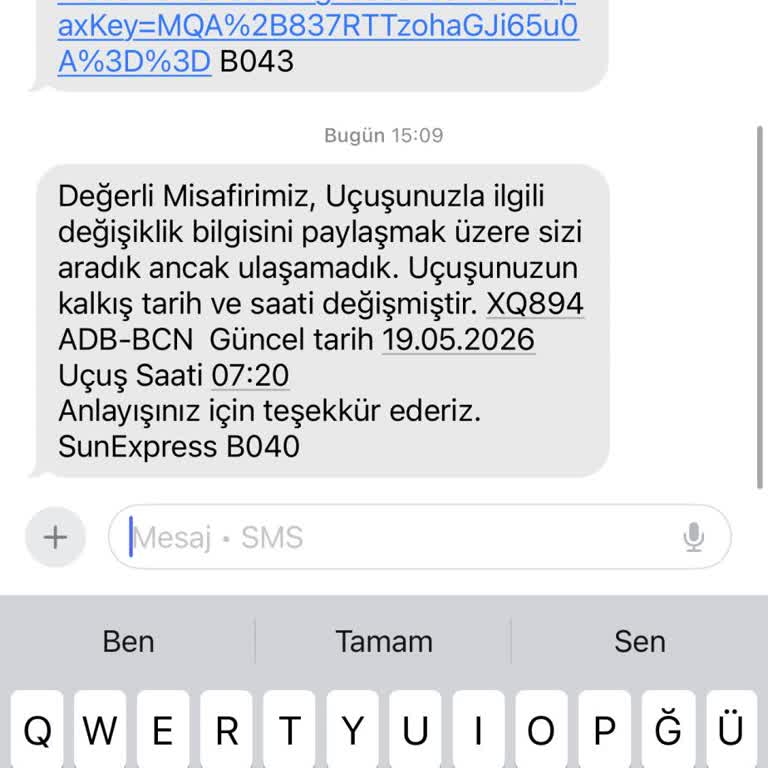 Sunexpress Operasyonel İptali Sonrası Barcelona Uçuşum İptal Edildi Ve Mağduriyetim Telafi Edilmedi