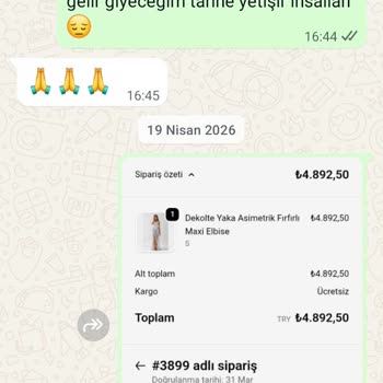 Teslim Edilmeyen Elbise Ve İade Talebi