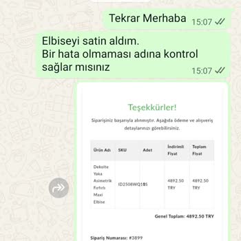 Teslim Edilmeyen Elbise Ve İade Talebi