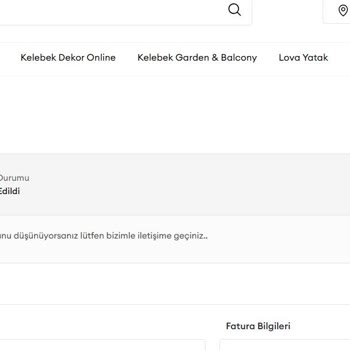 Teslim Edilmeyen Kelebek Mobilya Ürünü Ve Kesintili İade Şikayeti