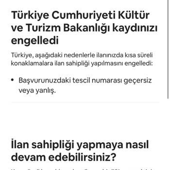 Adres Eşleşme Sorunu Nedeniyle Airbnb İlanım Yayından Kaldırıldı