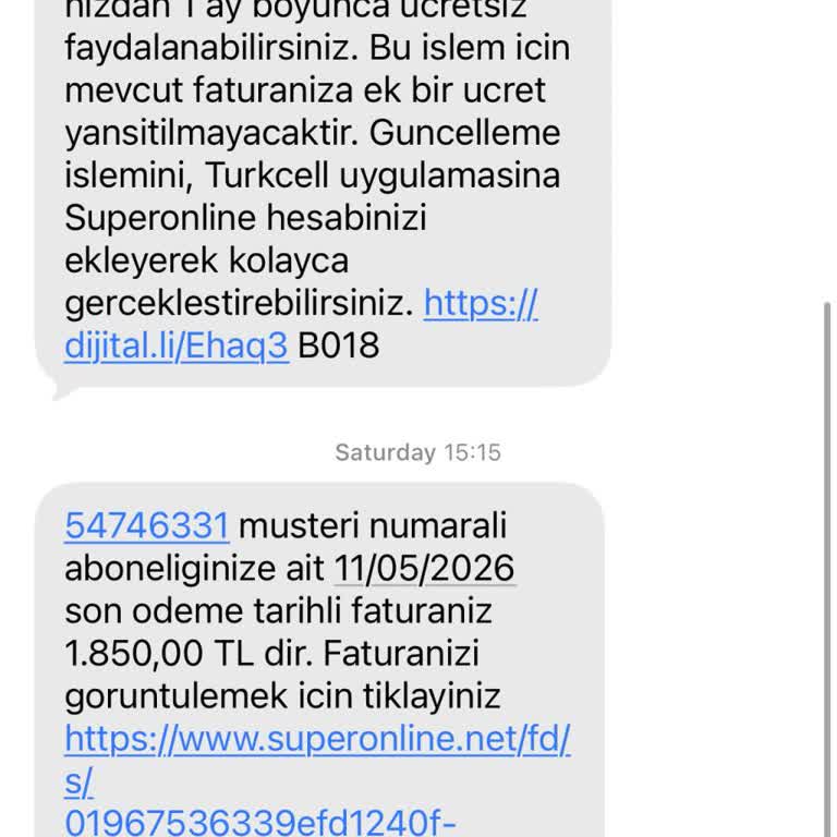 Taahhüt Bittiği İçin Bilgilendirme Olmadan Yüksek Fatura Kesildi