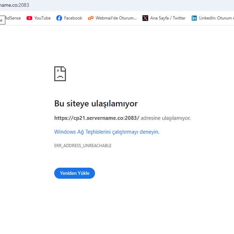 Webmail Ve CPanel Erişimi Kesintisi: 5 Gün Boyunca Sürekli Sunucu Hatası