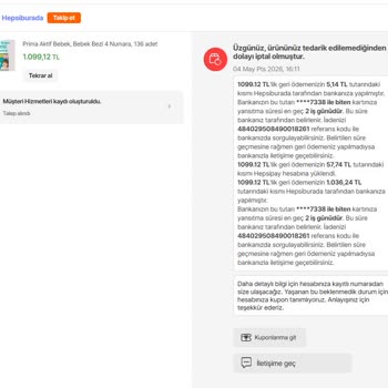 Hepsiburada’da Stok Sorunu Nedeniyle Sipariş İptali Ve Uzun Teslimat Gecikmesi