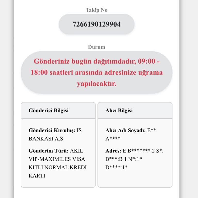 Kredi Kartı Teslimatında Uzun Süreli Gecikme Ve İletişimsizlik