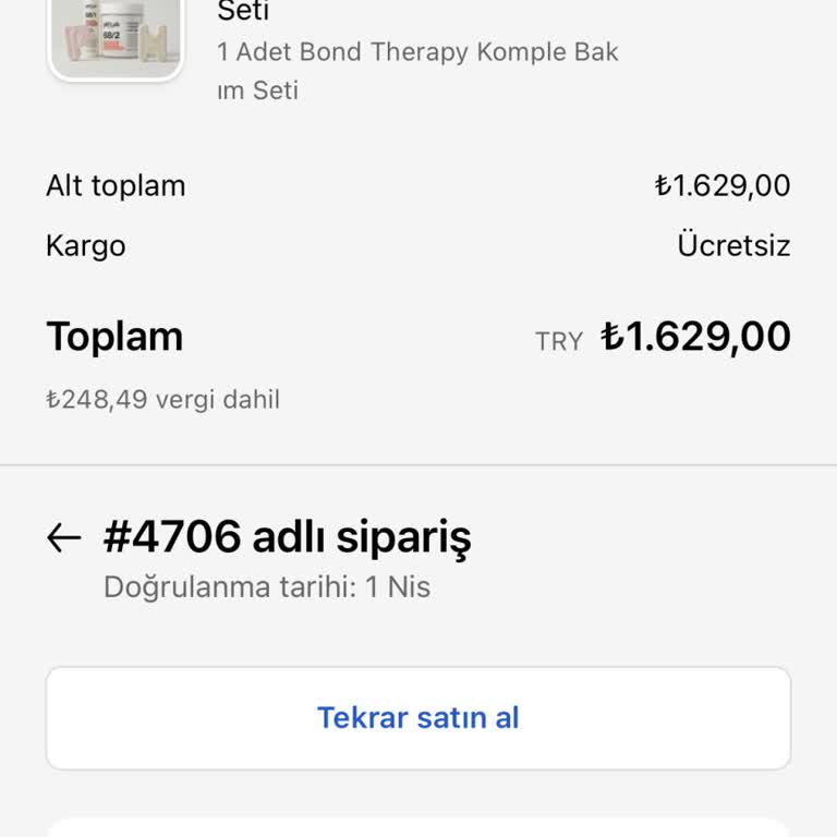 Saç Terapisi Seti Kuruluk, Kepek Ve Saç Dökülmesi Nedeniyle İade Talebi