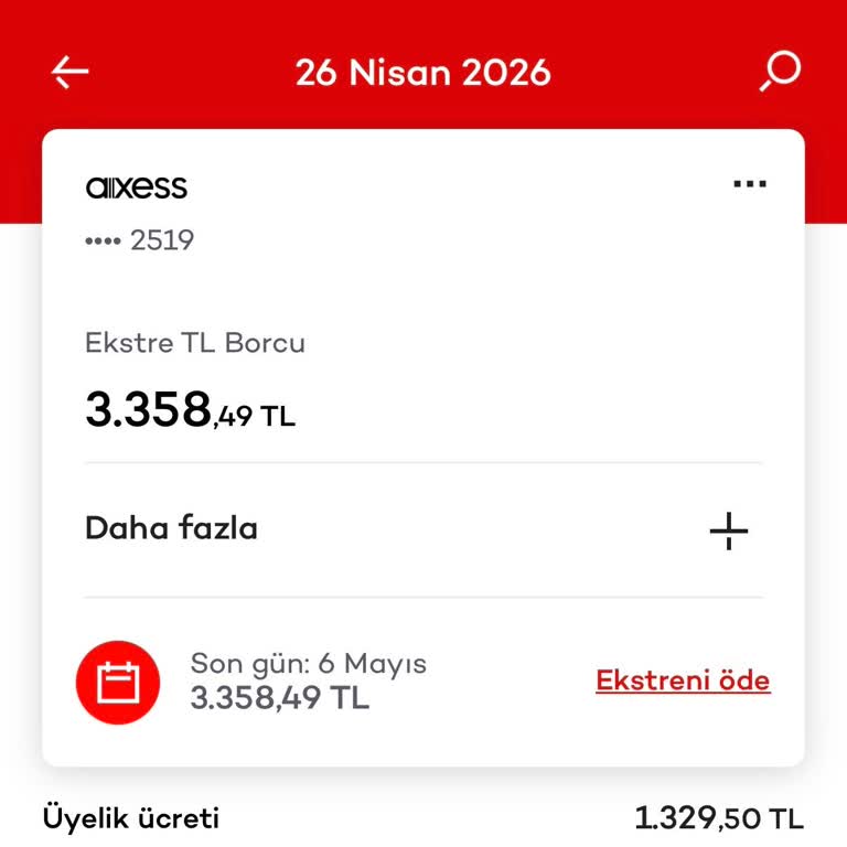 Akbank Axess Kartı Yıllık Üyelik Ücreti Tam İade Edilmedi