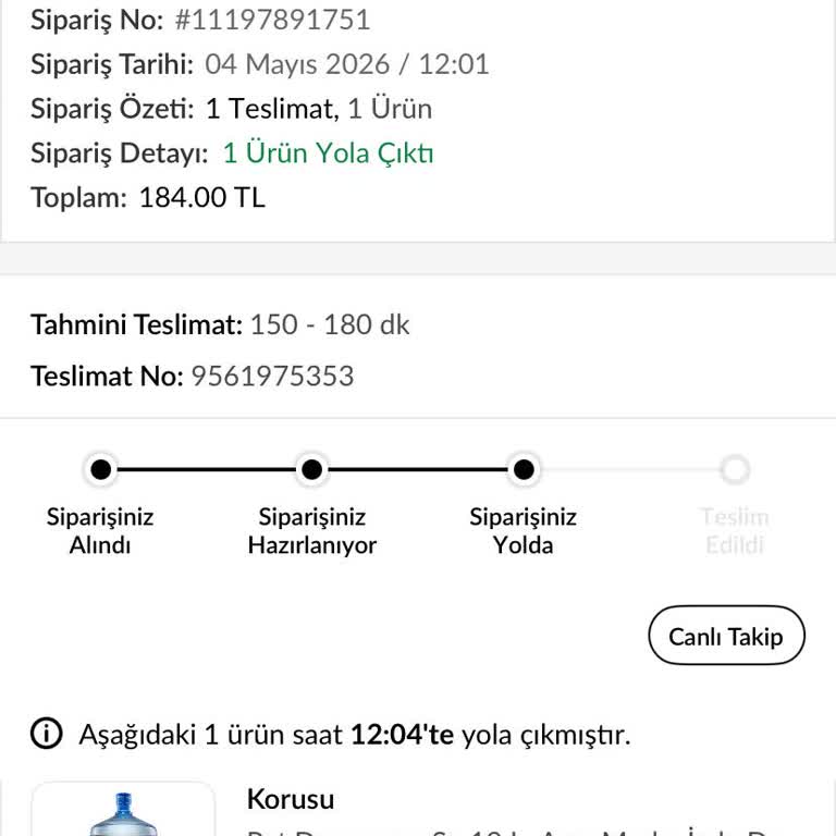 Teslim Edilmeyen Trendyol GO Siparişleri Ve Yetersiz Canlı Destek