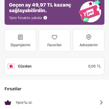 Yemeksepeti Pro Ücretsiz 1 Aylık Üyelik Hakkımın Tanımlanmaması
