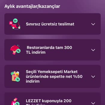 Yemeksepeti Pro Ücretsiz 1 Aylık Üyelik Hakkımın Tanımlanmaması